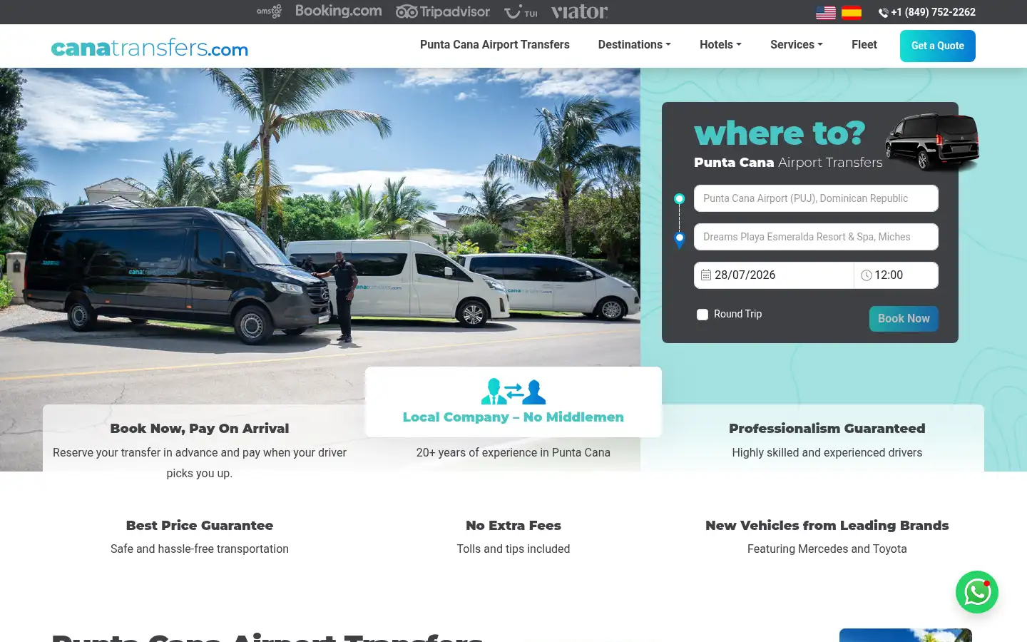 Screenshot of canatransfers.com