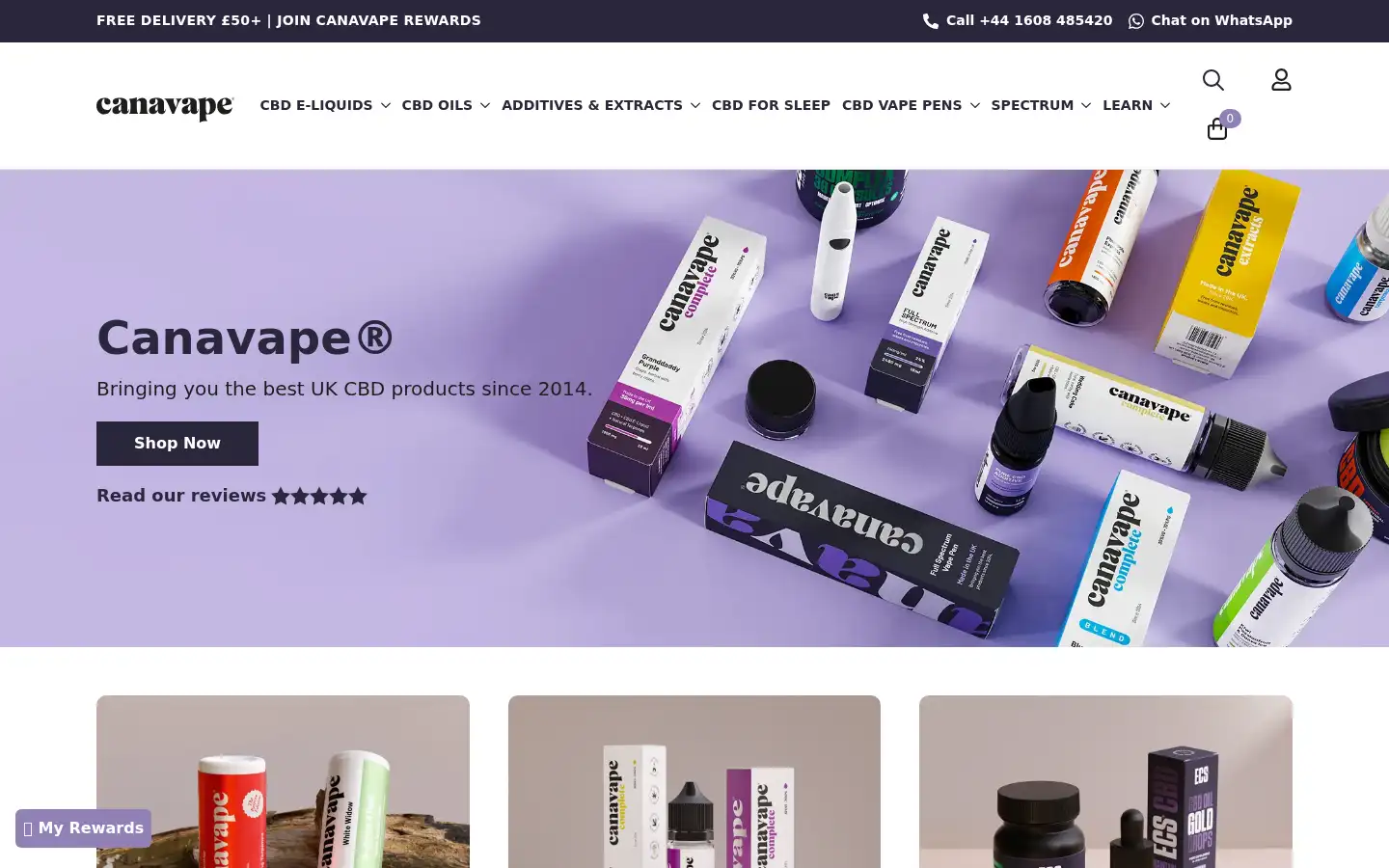 Screenshot of canavape.co.uk
