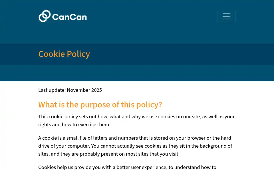 Screenshot of cancan.uk