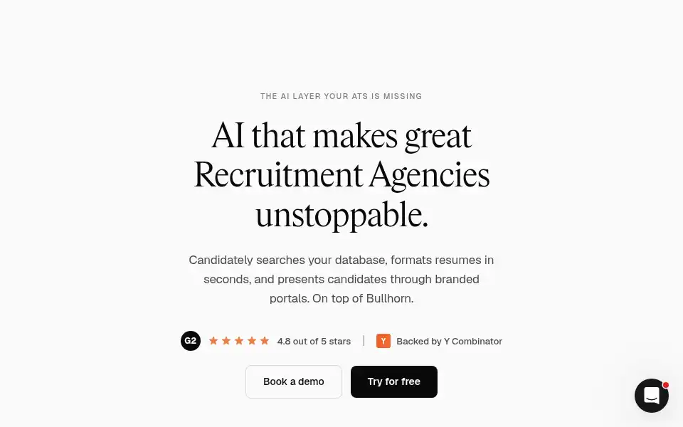 Screenshot of candidately.com