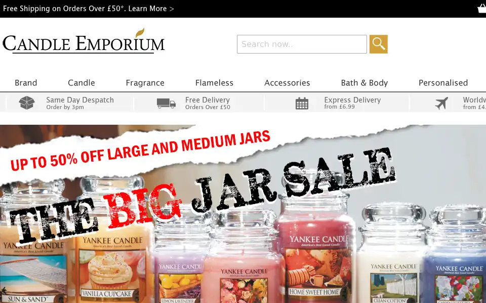 Screenshot of candleemporium.co.uk