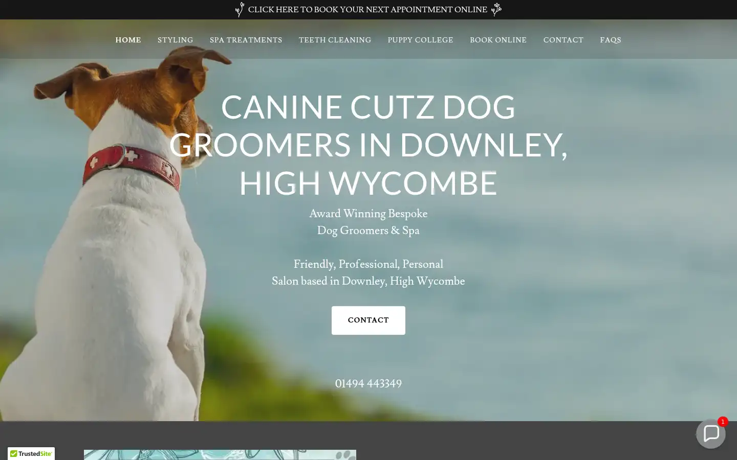 Screenshot of canine-cutz.com