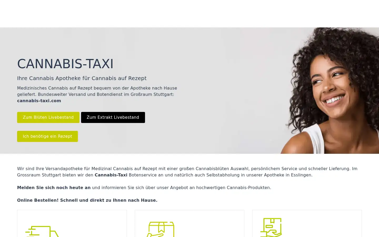 Screenshot of cannabis-taxi.com