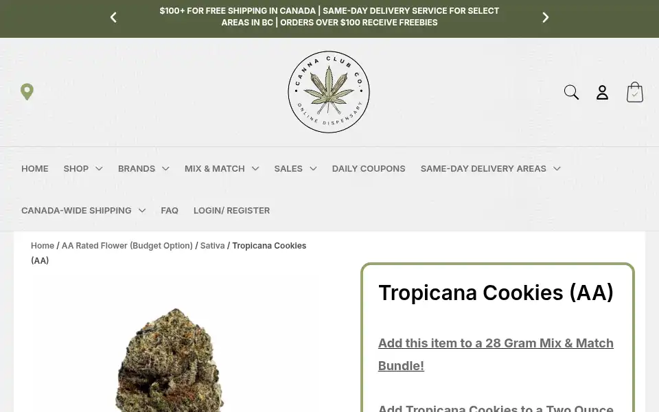 Screenshot of cannaclubco.io