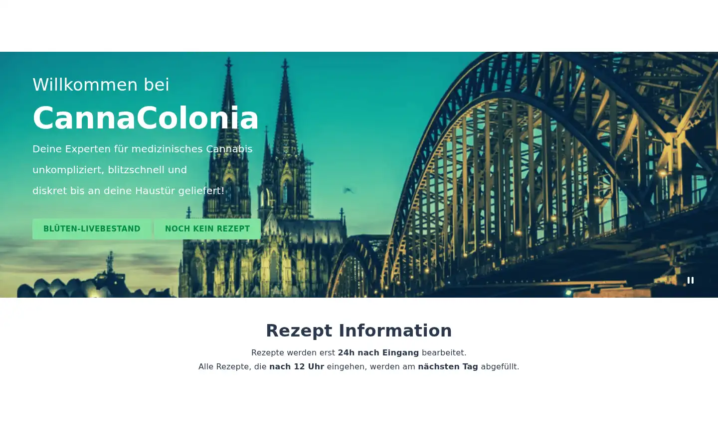 Screenshot of cannacolonia.de