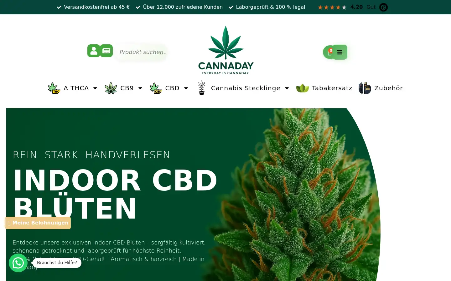 Screenshot of cannaday.de