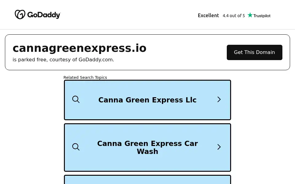 Screenshot of cannagreenexpress.io