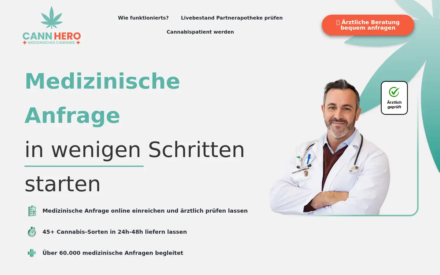 Screenshot of cannhero.de