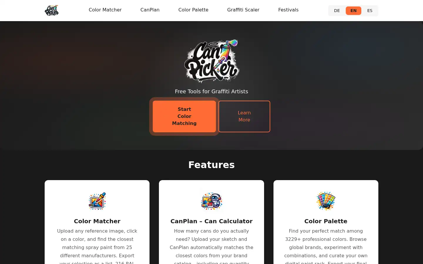 Screenshot of canpicker.de