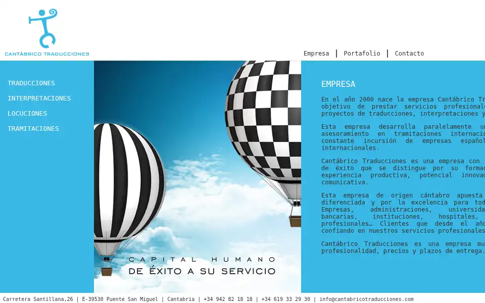Screenshot of cantabricotraducciones.com
