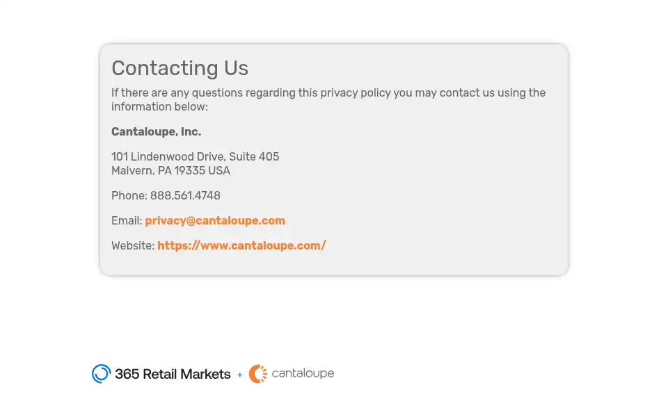 Screenshot of cantaloupe.com
