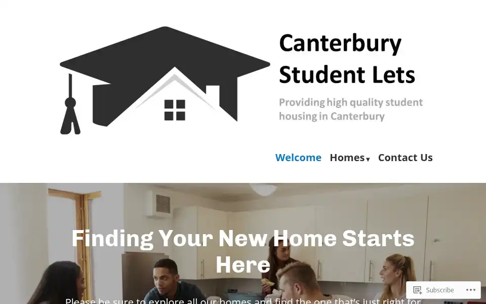 Screenshot of canterbury-student-lets.co.uk
