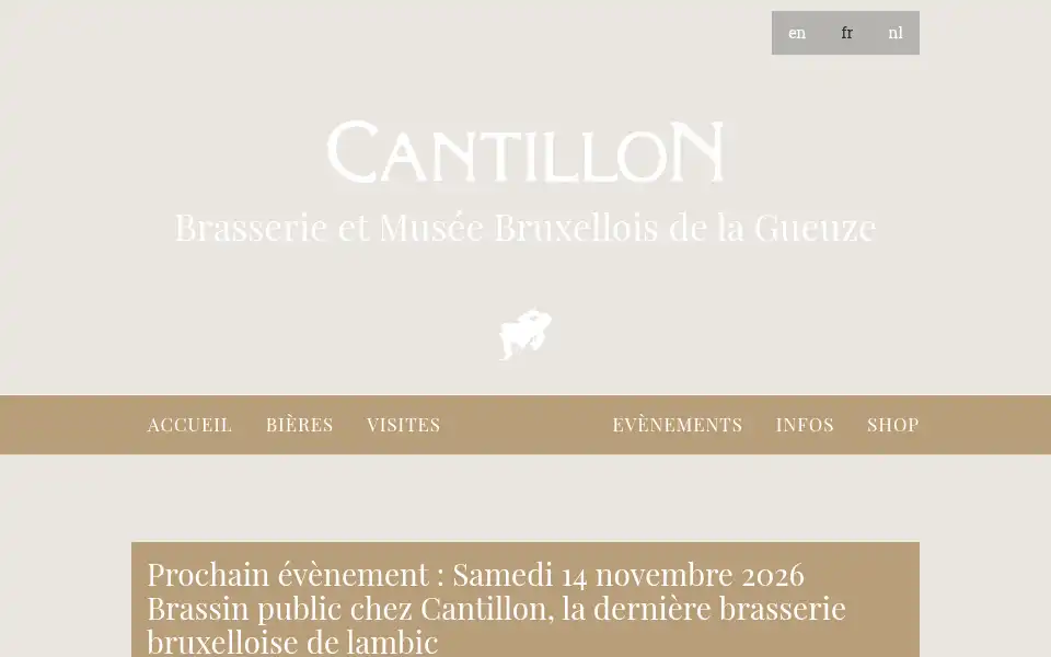 Screenshot of cantillon.be