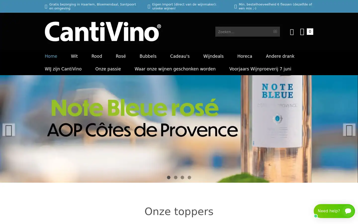 Screenshot of cantivino.com