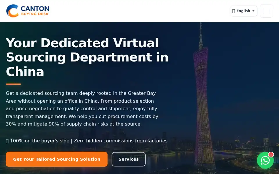 Screenshot of cantonbuyingdesk.com