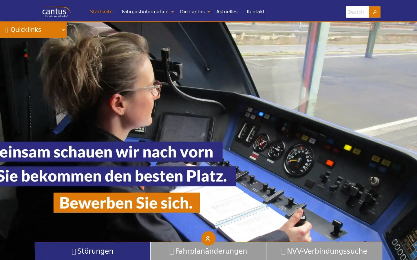 Screenshot of cantus-bahn.de