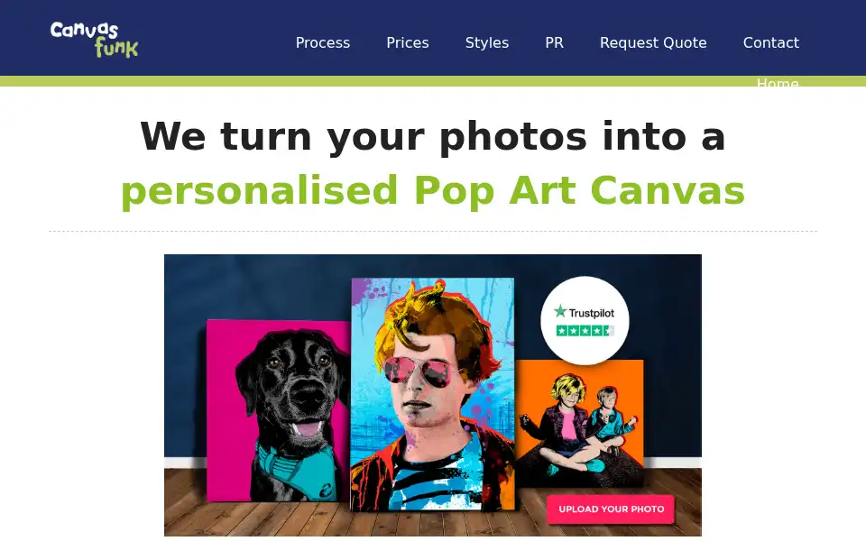 Screenshot of canvasfunk.co.uk