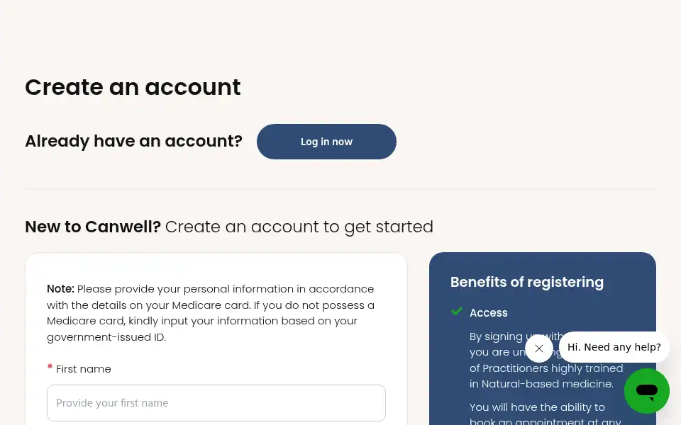 Screenshot of canwell.com.au
