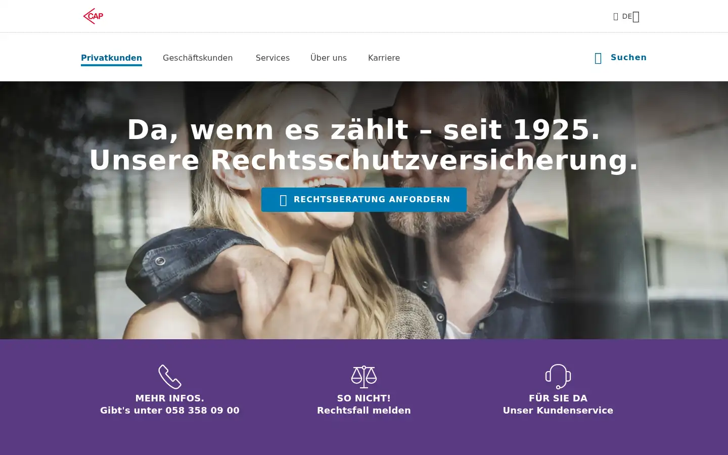 Screenshot of cap.ch