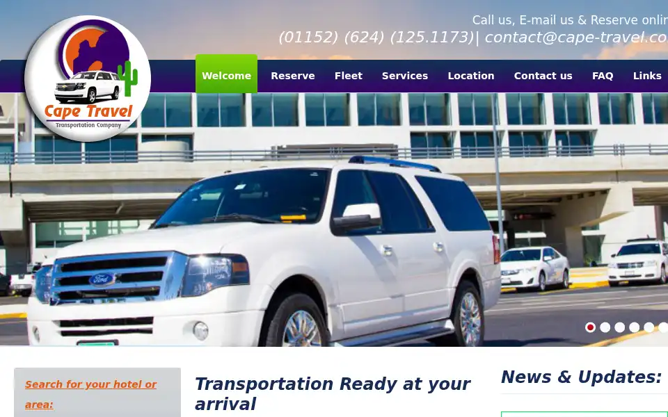 Screenshot of cape-travel.com