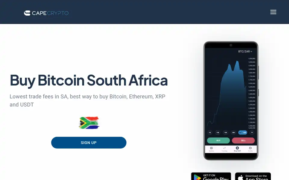 Screenshot of capecrypto.com