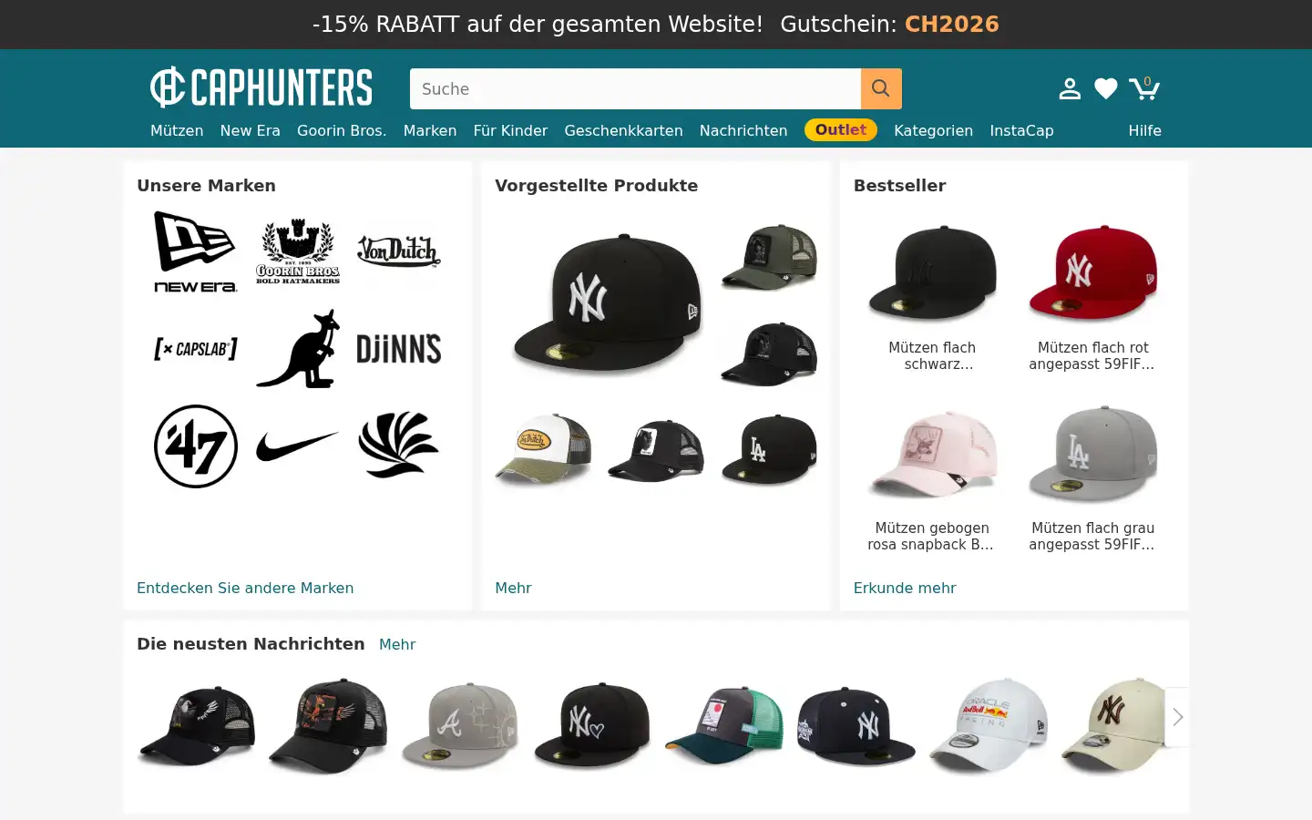 Screenshot of caphunters.de