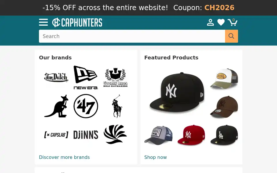 Screenshot of caphunters.ie