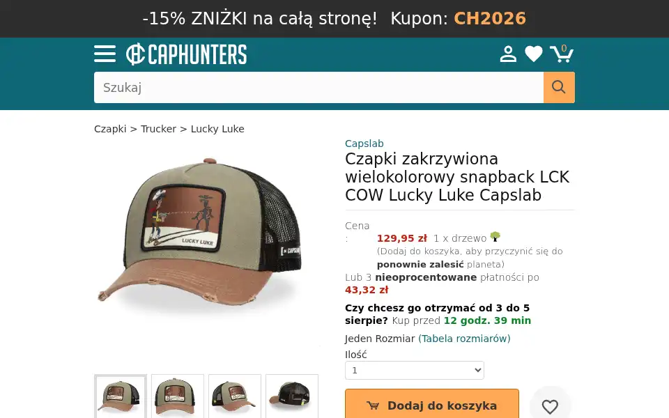 Screenshot of caphunters.pl