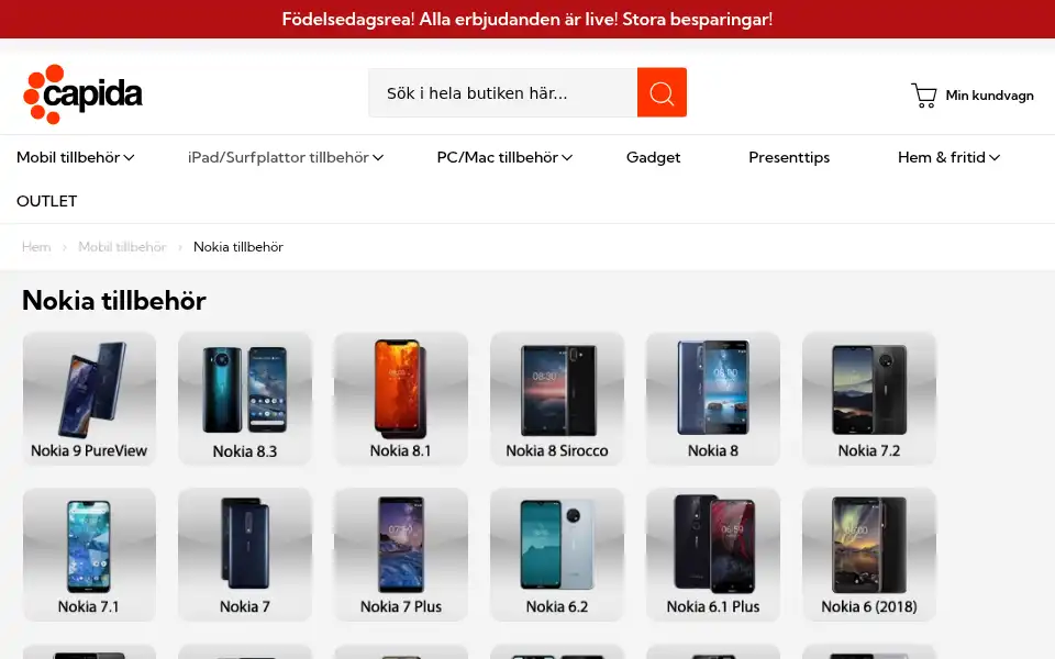 Screenshot of capida.se