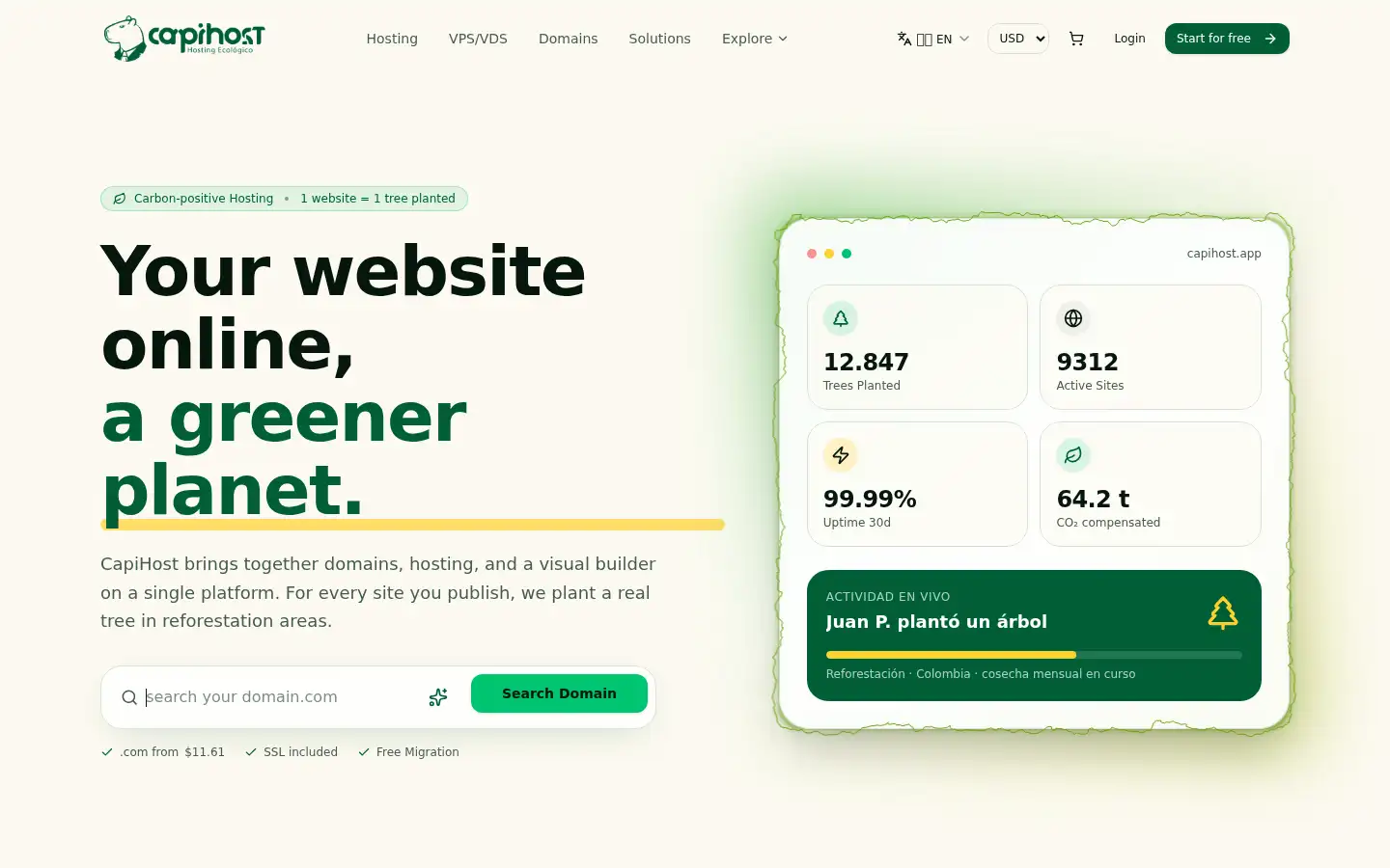 Screenshot of capihost.com
