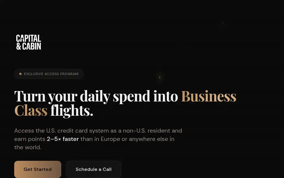 Screenshot of capital-cabin.com