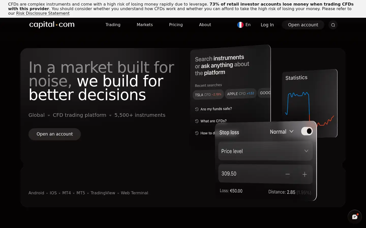 Screenshot of capital.com