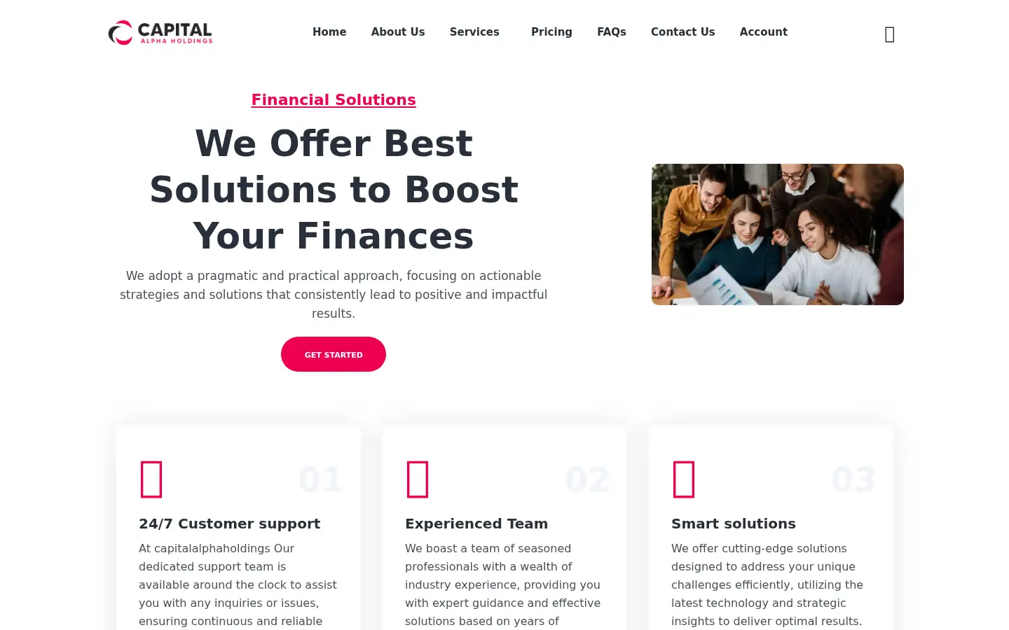 Screenshot of capitalalphaholdings.com
