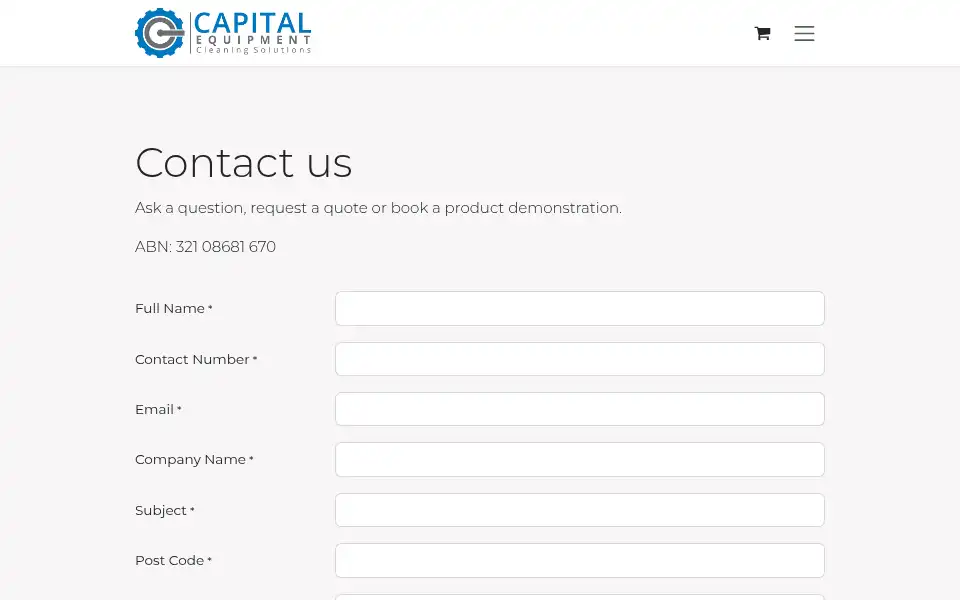 Screenshot of capitalequipment.com.au