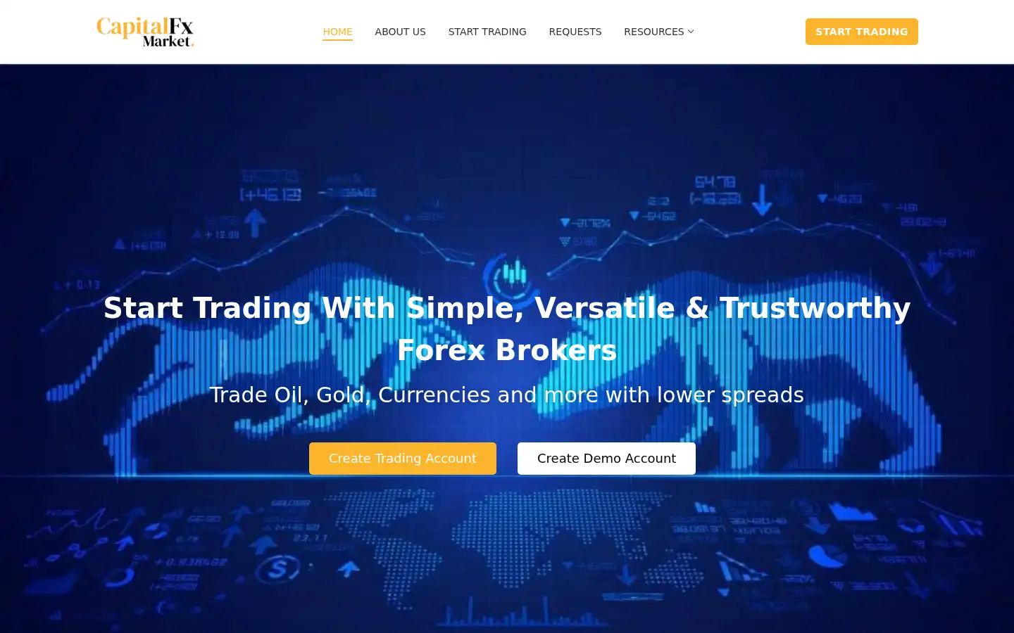 Screenshot of capitalfxmarket.com