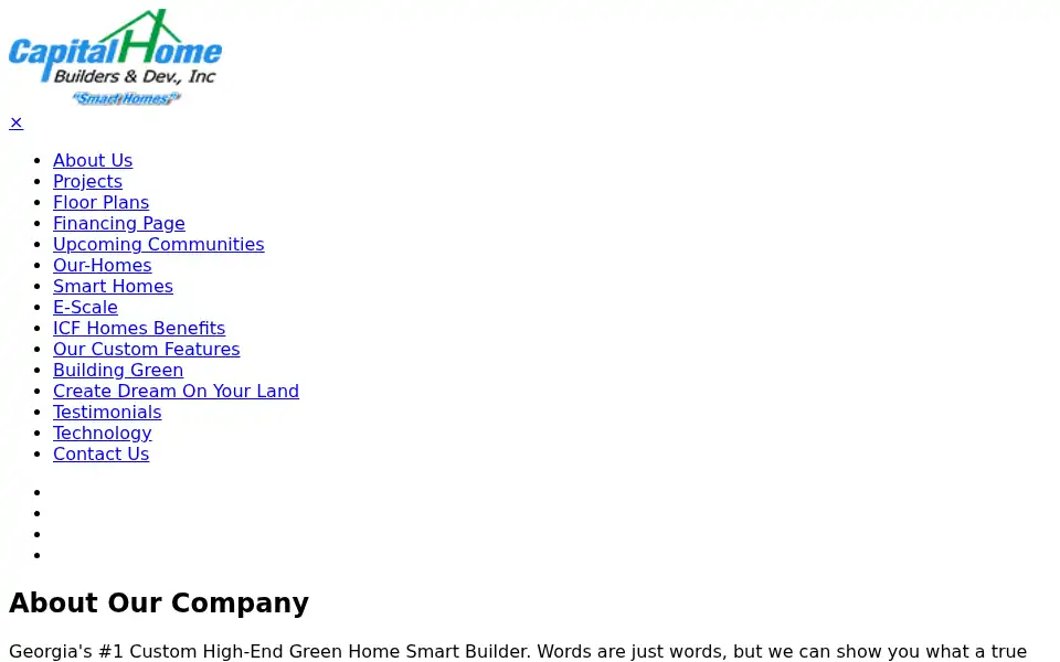 Screenshot of capitalhomebuilders.com