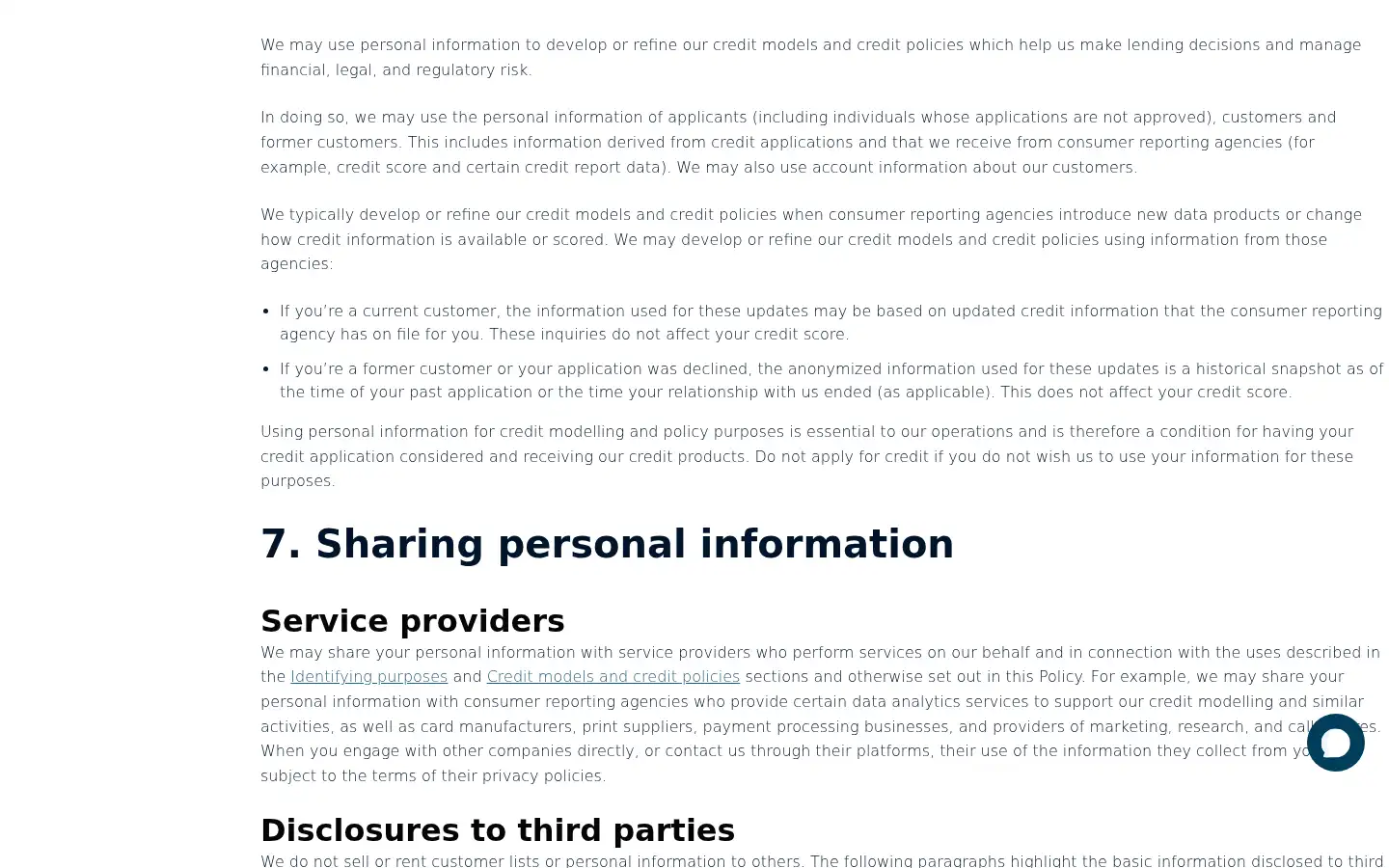 Screenshot of capitalone.ca