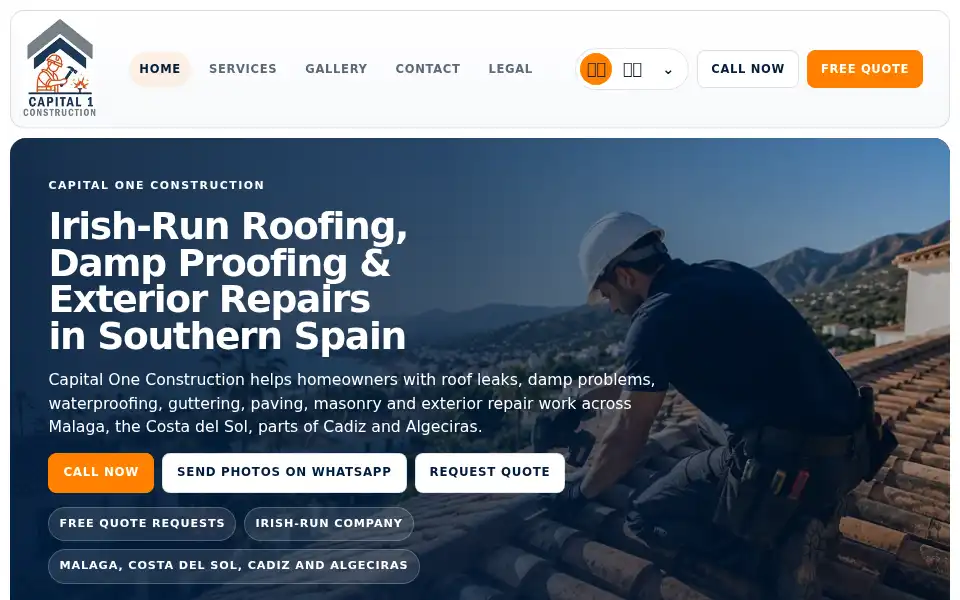 Screenshot of capitaloneconstruction.es