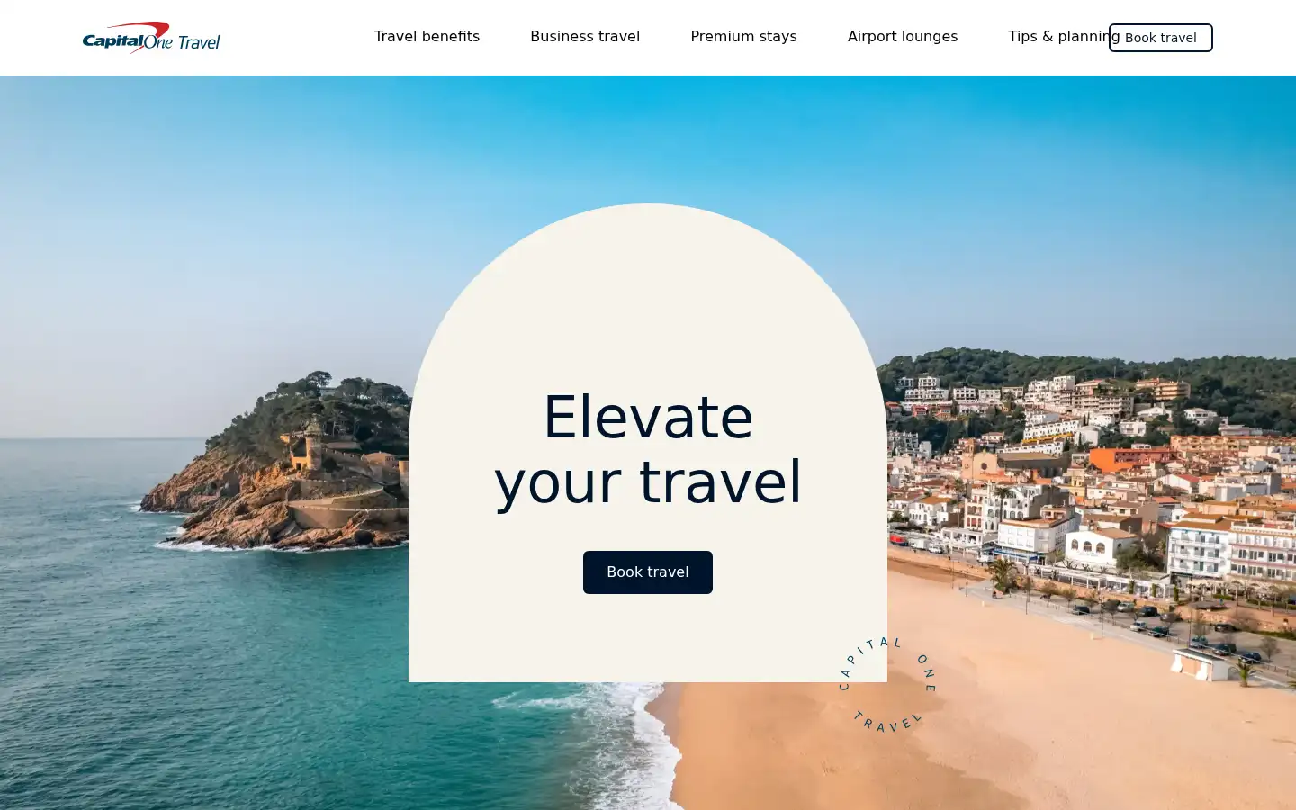 Screenshot of capitalonetravel.com