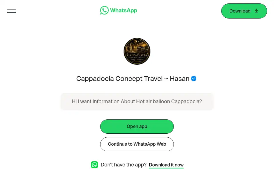 Screenshot of cappadociaflight.com
