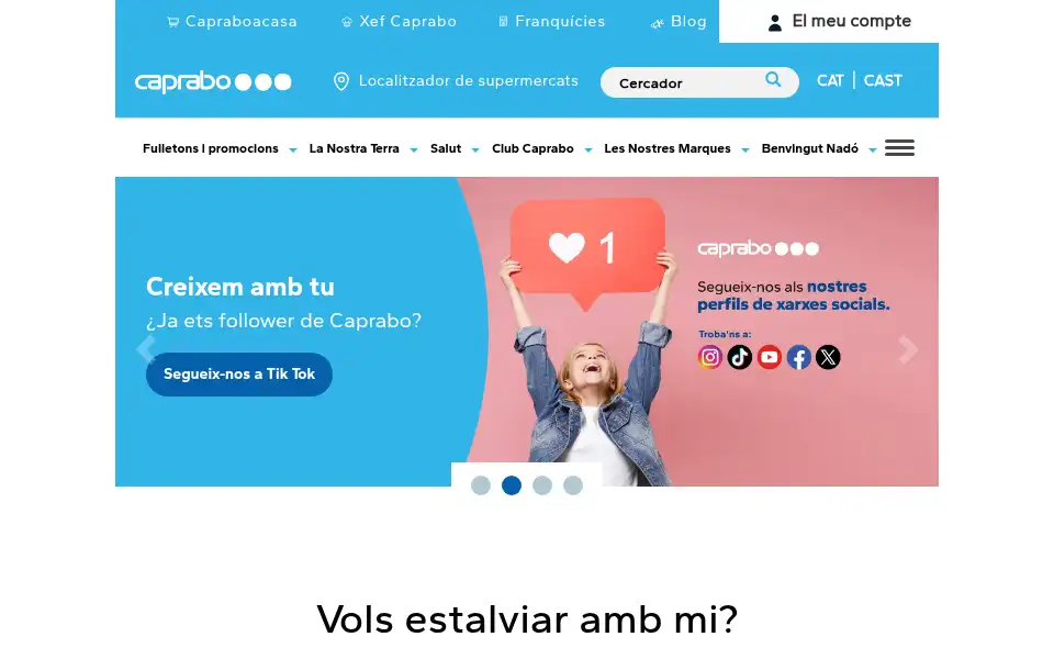 Screenshot of caprabo.com