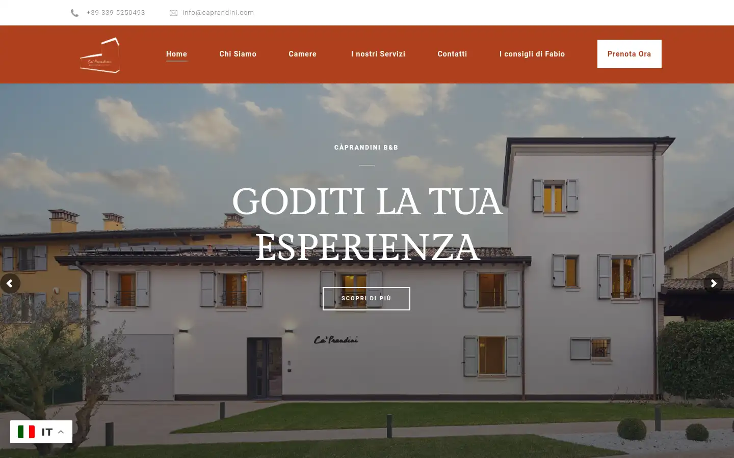Screenshot of caprandini.it