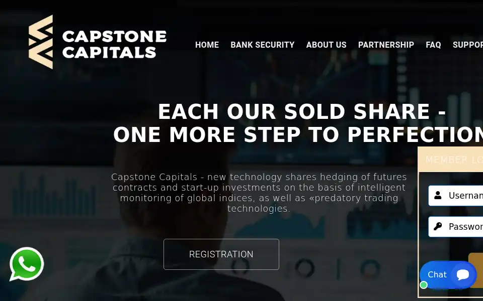 Screenshot of capstonecapitals.com