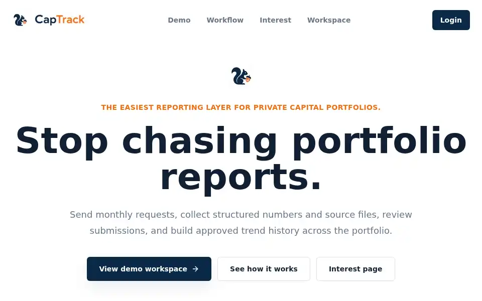 Screenshot of captrack.org