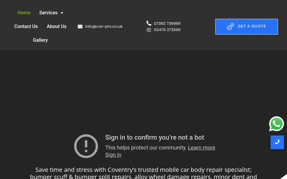 Screenshot of car-pro.co.uk