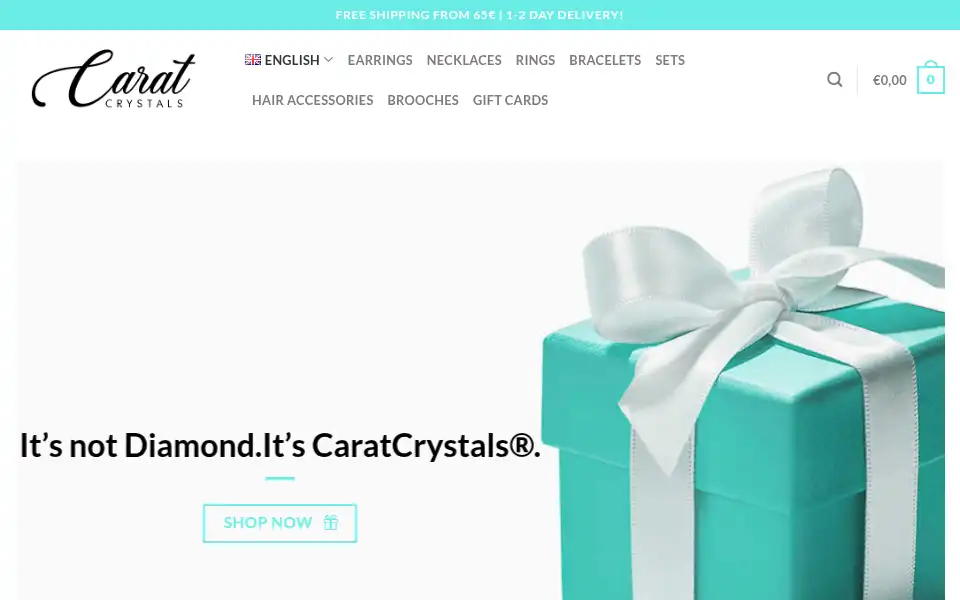Screenshot of caratcrystals.ee