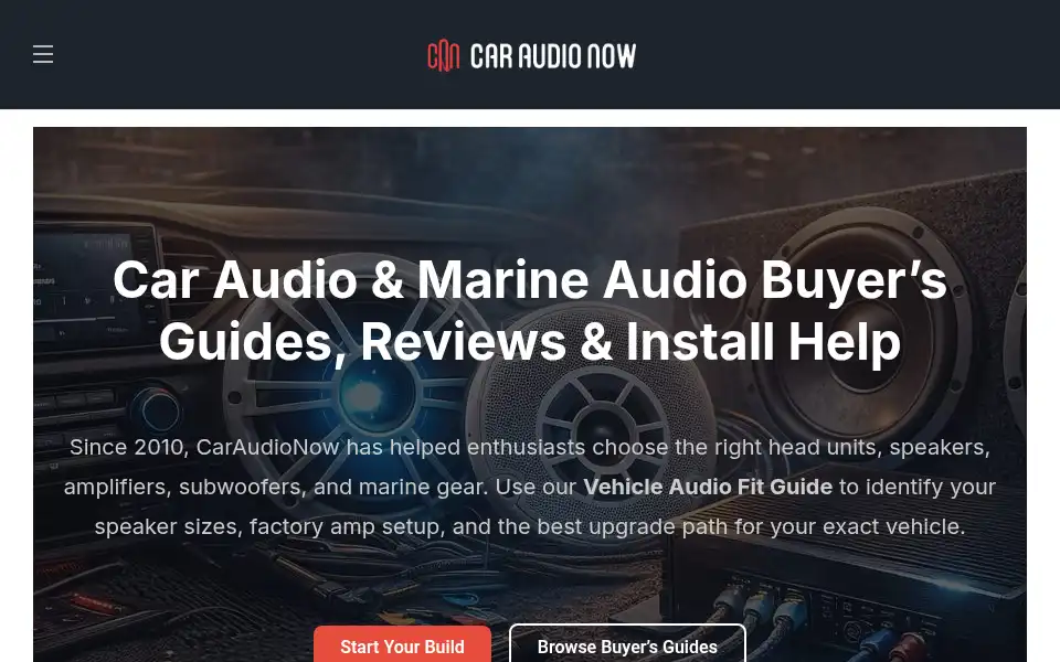 Screenshot of caraudionow.com