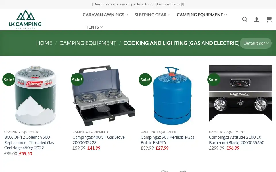 Screenshot of caravanawninggb.com