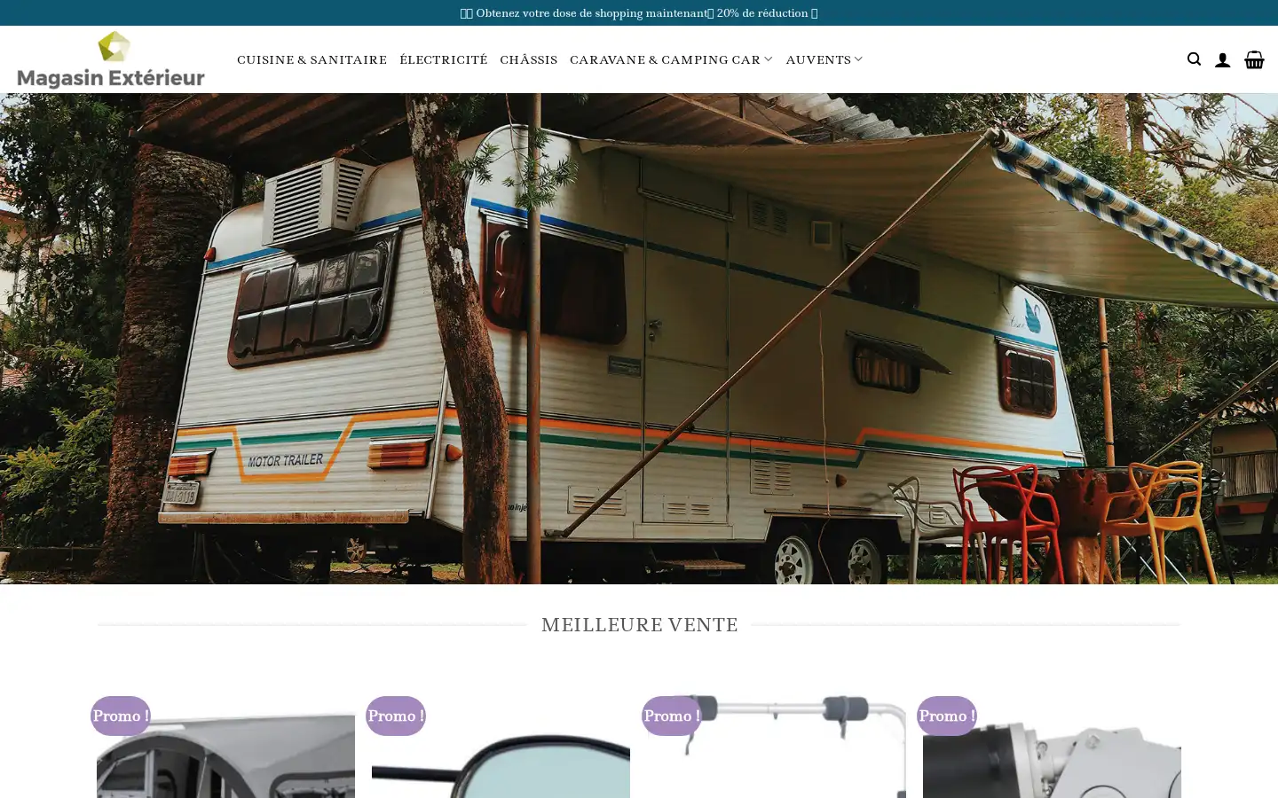 Screenshot of caravanecampfr.com