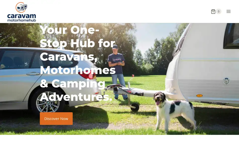 Screenshot of caravanmotorhomehub.com